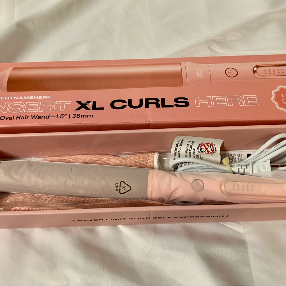 Insert XL Curls Here - long oval hair wand 1.5” INH